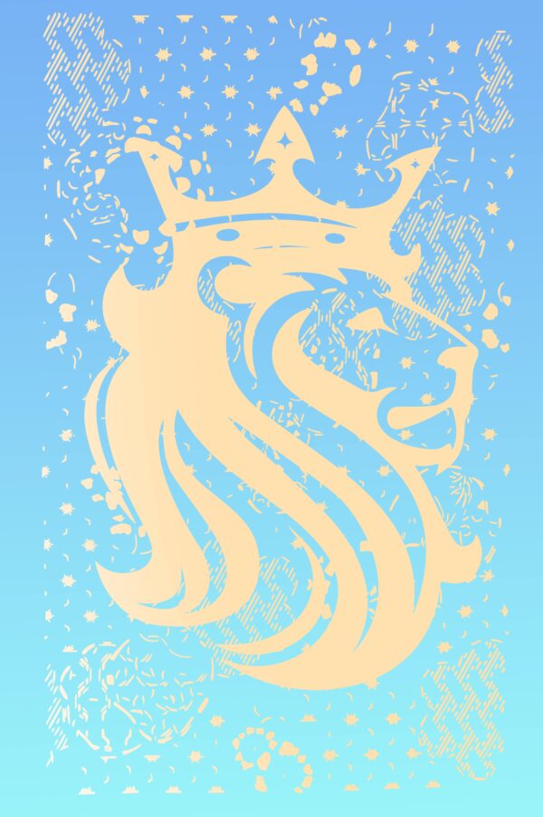 Blue Lion with Crown